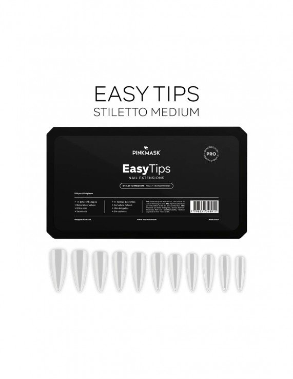 PINK MASK Easy Tips - Stiletto Medium