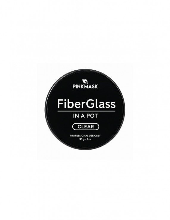 PINK MASK Fiber Glass in a Pot - Clear