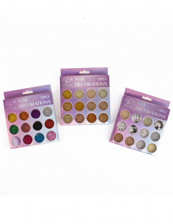 CITY GIRL Set Glitter 12 pcs - GO-13717