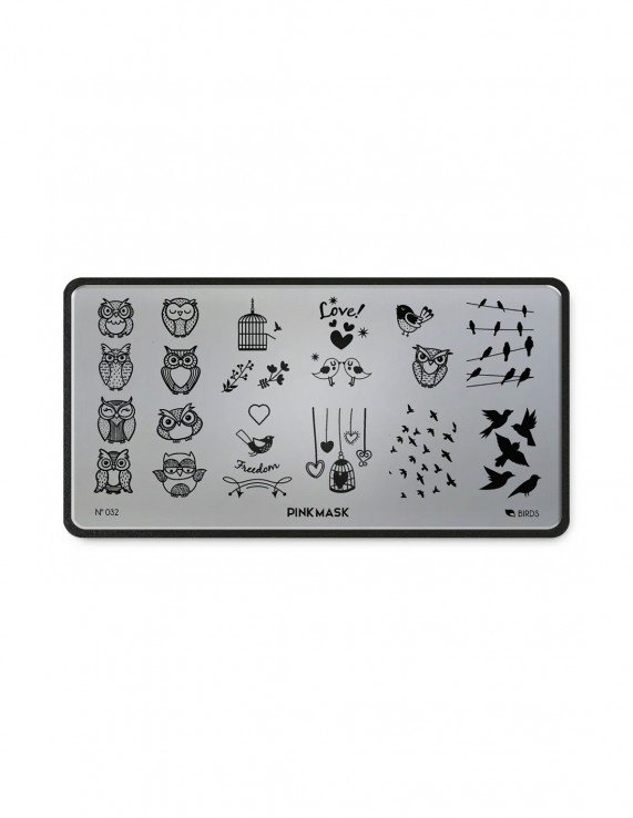 PINK MASK Placa de Stamping - Birds...
