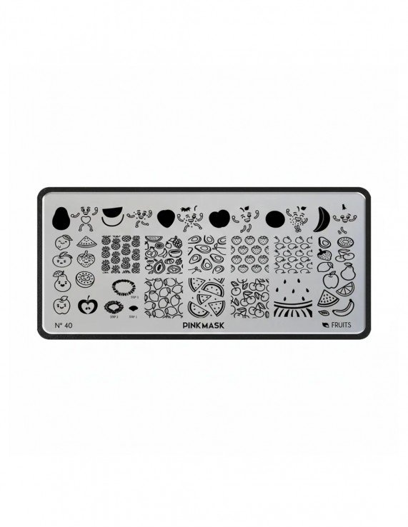 PINK MASK Placa de Stamping - Fruits...