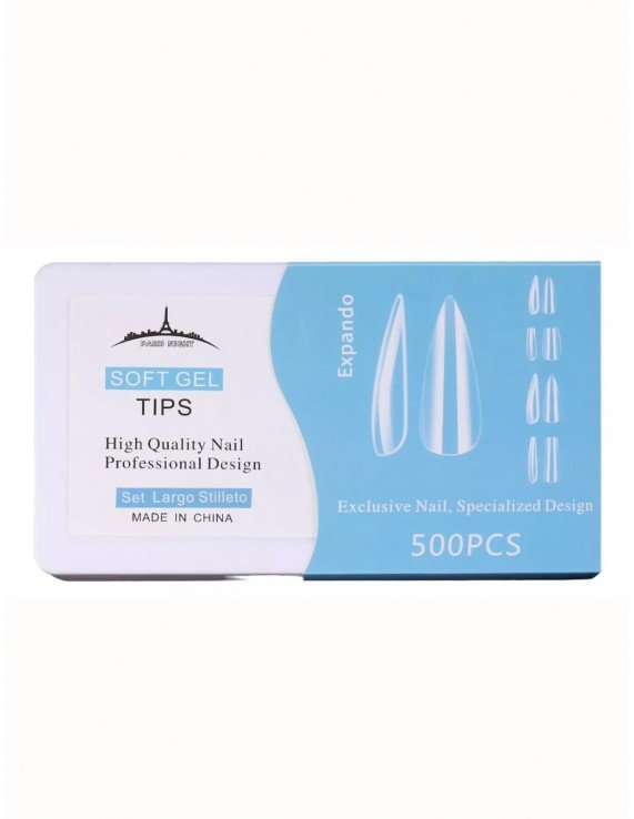 PARIS NIGHT TIPS SOFT GEL SET LARGO x500