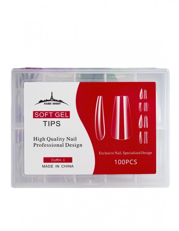 PARIS NIGHT TIPS SOFT GEL COFFIN SET...