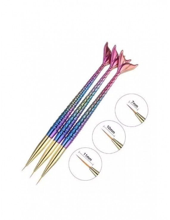 SET PINCEL LINER COLA DE SIRENA