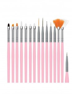 SET DE 15 PINCELES NAIL ART
