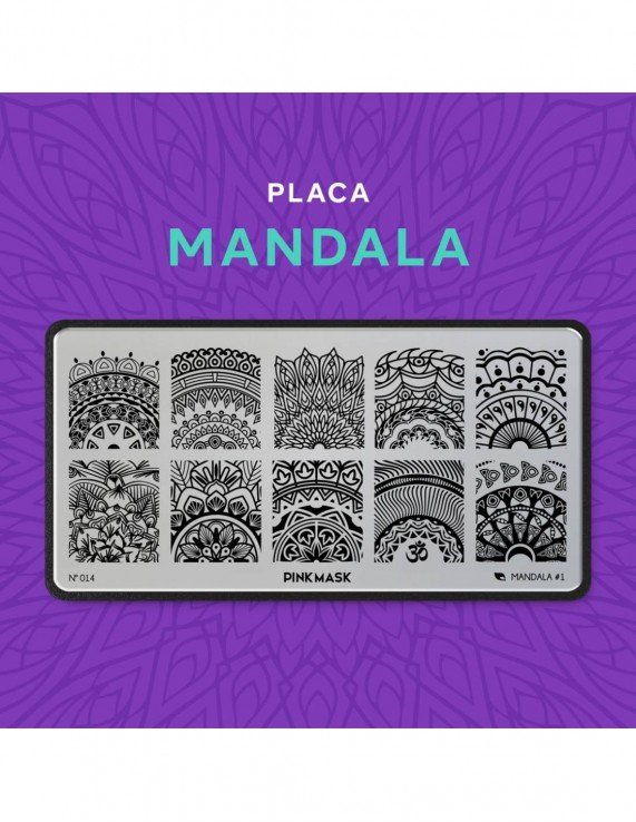 PINK MASK Placa de Stamping - Mandala...