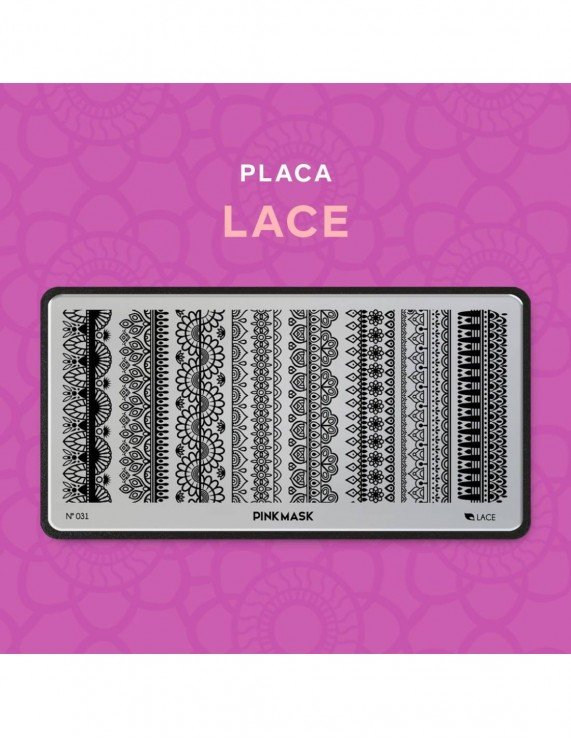 PINK MASK Placa de Stamping - Lace nº 31