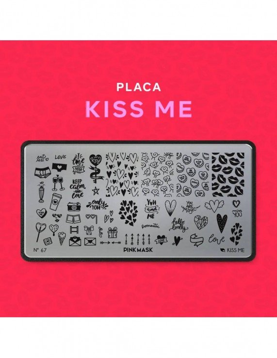 PINK MASK Placa de Stamping - Kiss nº 67
