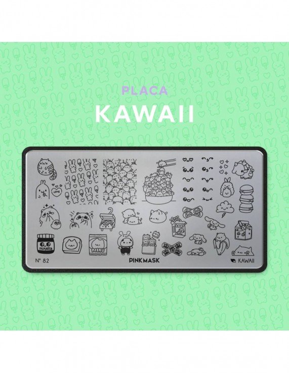 PINK MASK Placa de Stamping - Kawai...