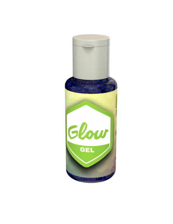 GLOW GEL LOOK GLITTER AZUL