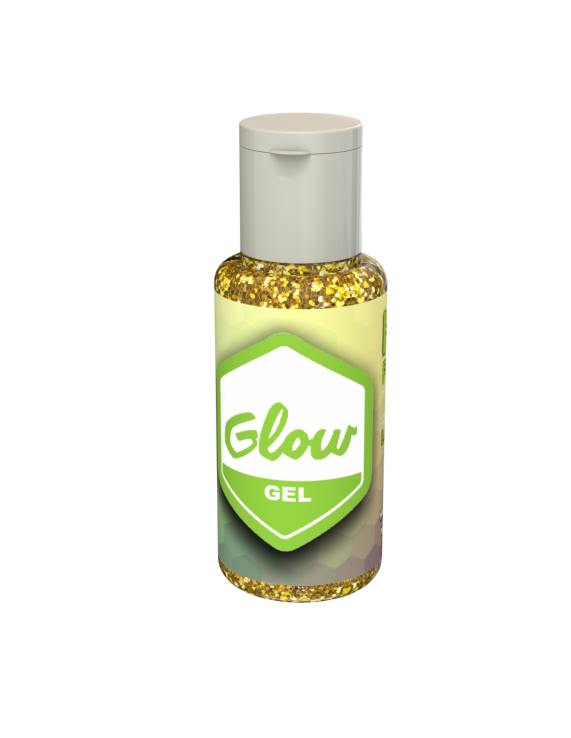 GLOW GEL LOOK GLITTER ORO