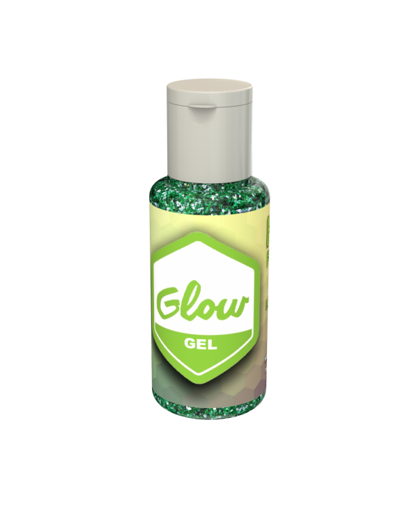 GLOW GEL LOOK GLITTER VERDE
