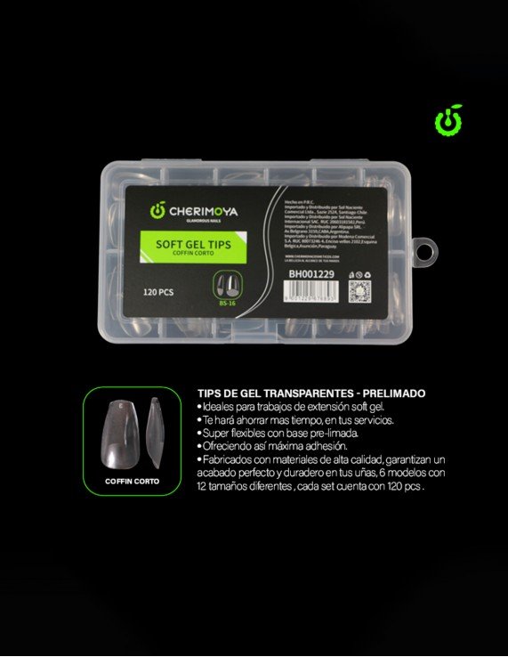 CHERIMOYA Soft Gel Tips |Coffin Corto...