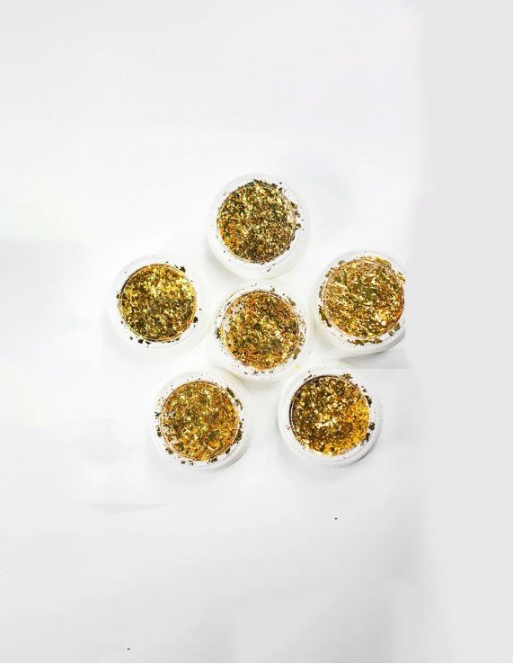 PARIS NIGHT Glitter Oropel Dorado x6